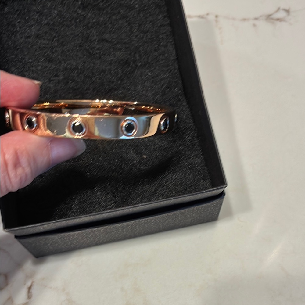 Bronze Milor Italy Black Spinel Bracelet